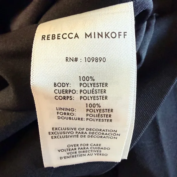 NEW Rebecca Minkoff Large Black Cropped Double Breasted Trench Coat Jacket - Image 5