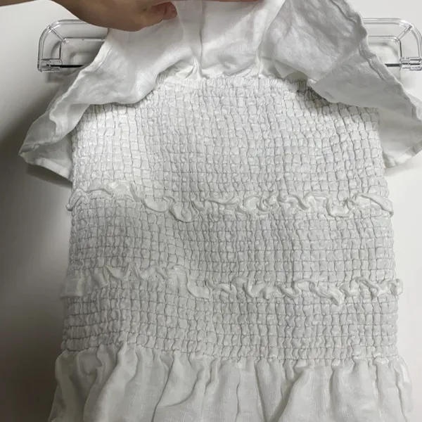 Reformation Millet Tube Top White Womens Small Linen - Image 10