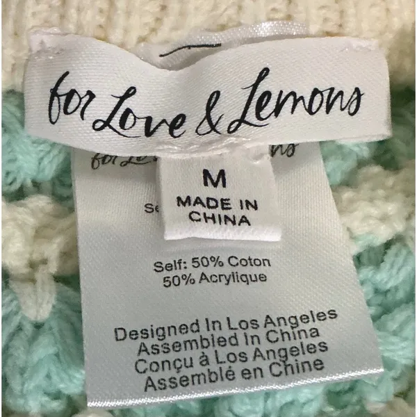 For Love & Lemons Lizzy Stripe Knit Shorts Bloomers Mint Scalloped High Waist M‎ - Image 5