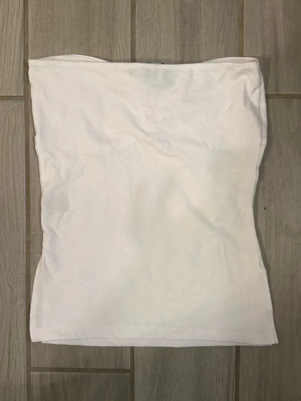 Sugarlips White Strapless Ruched Tie-Front Camisole - Image 4