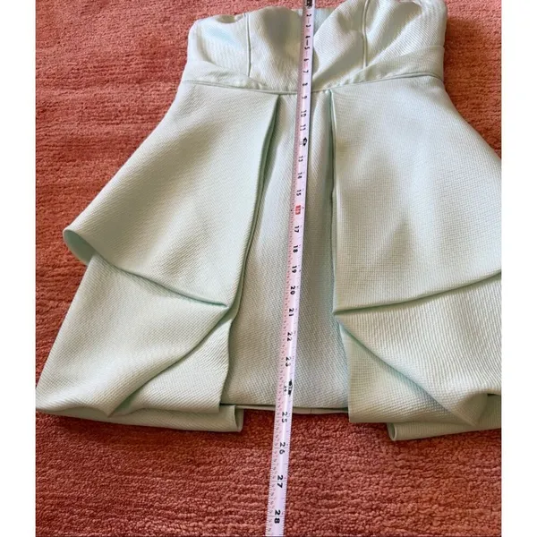Tibi Simona Mint Green Strapless Structured Dress Size 4 - Image 5