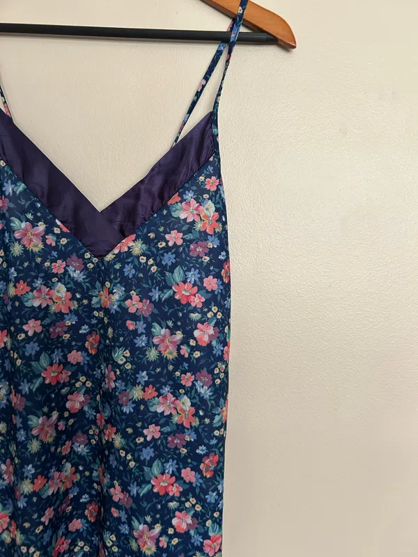 Floral night gown/slip Blue - Image 3