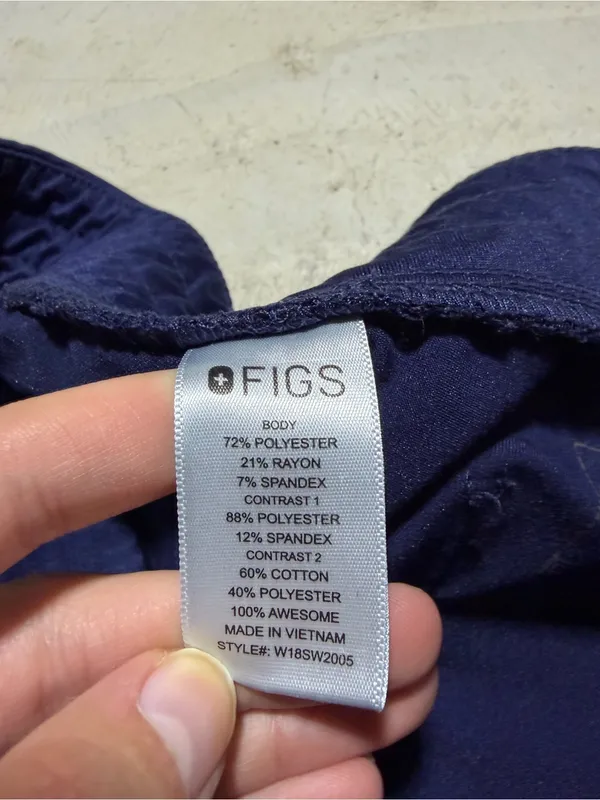 Figs Navy Blue Drawstring scrub Jogger Pants large - Image 6