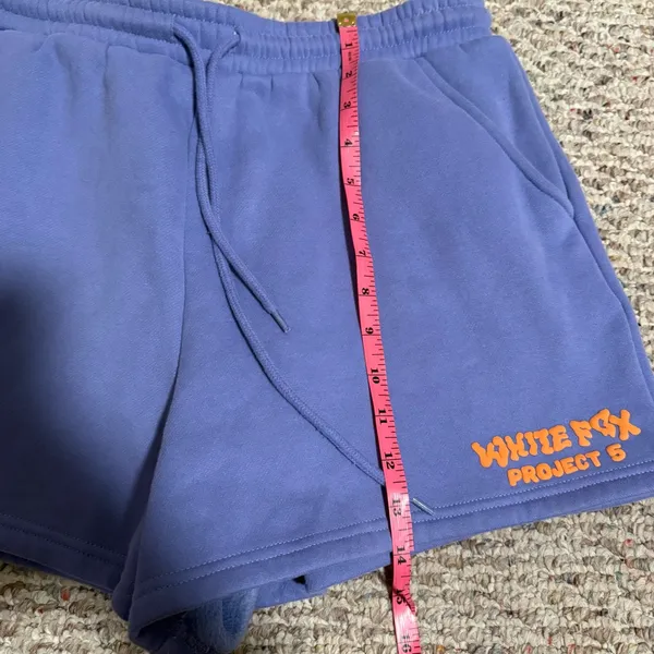 White Fox Project 5 Blue and Orange Lounge Sweat Short- Size Large - Image 9