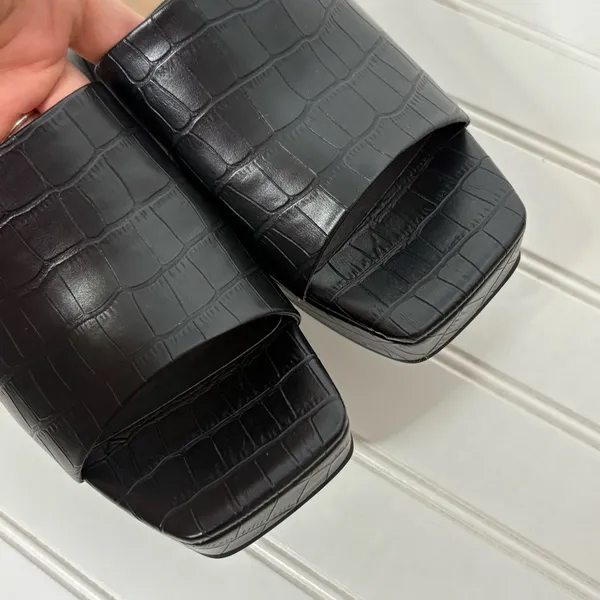 Dolce Vita Women's Marsha Platform Black Slide Sandals 402 - Image 6