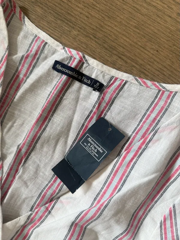 Abercrombie and Fitch NWT Cotton Striped Midi Dress: Size Small - Image 3