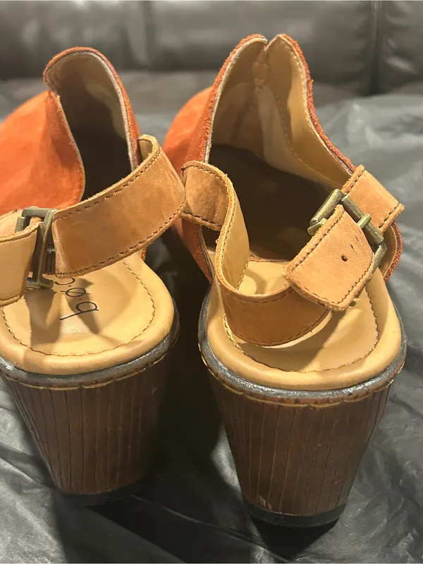 b.o.c. Suede Slingback Clog in Rust Orange Size 10 - Image 3