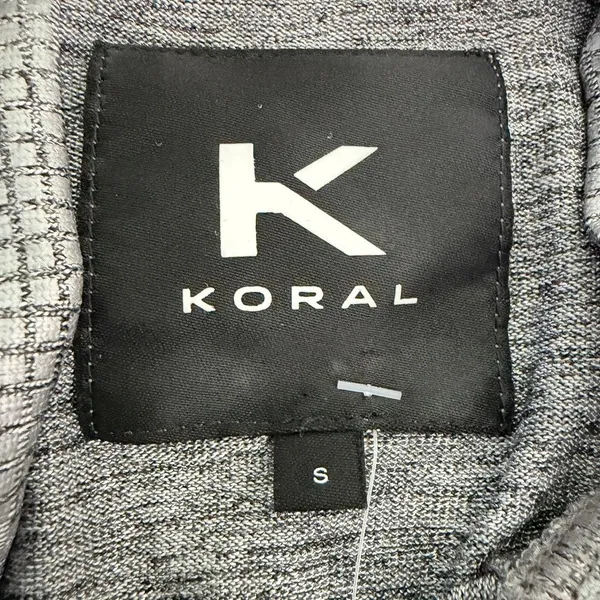 Koral Silver‎ Metallic Funnel Neck Crop Top Womens Small Athleisure Pullover - Image 6