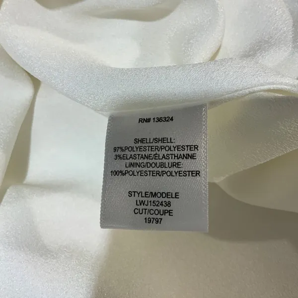 HALSTON HERITAGE Ruffled Asymmetric One-Shoulder Mini Dress White Size 4 NEW - Image 9