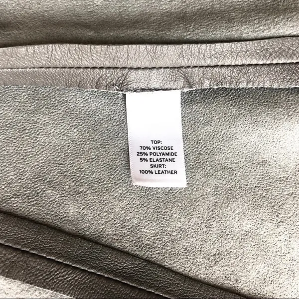 HINGE Leather Panel Peplum SKIRT GREY SIZE XS $198 VERY CHIC NORDSTROM - Image 12