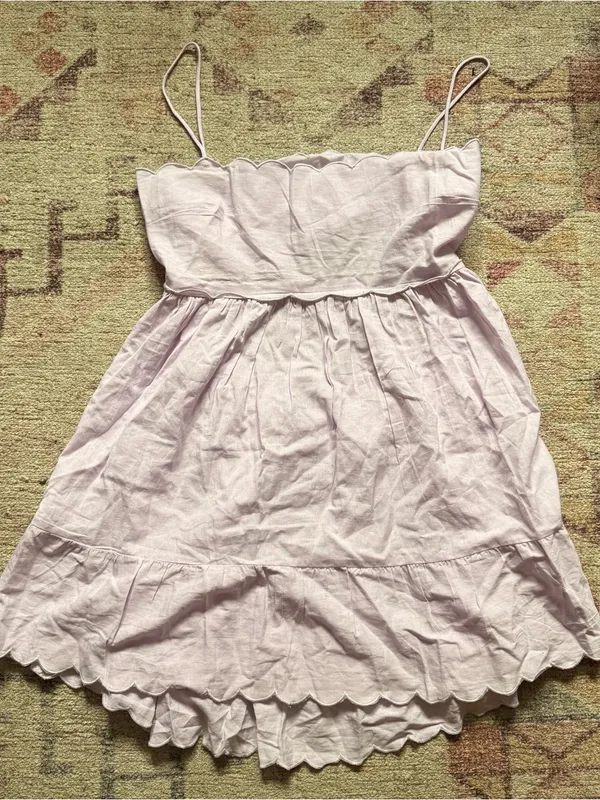 NWT ASOS Design Scallop Edge Cut Out Back Mini Dress - Image 3