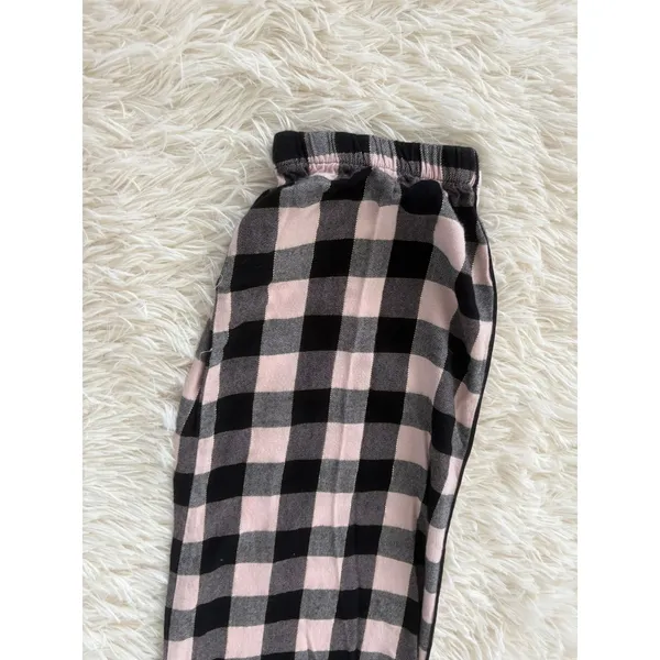 Victoria's Secret‎ Pajama Pants XS Pink Black Plaid Sleepwear Lounge Jogger - Image 2
