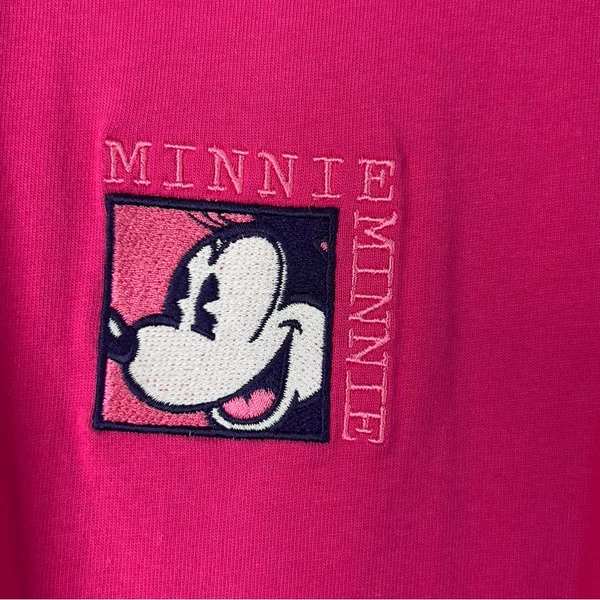 The Disney Store Size Medium Pink Crewneck Short Sleeve Minnie Mouse T-Shirt - Image 3