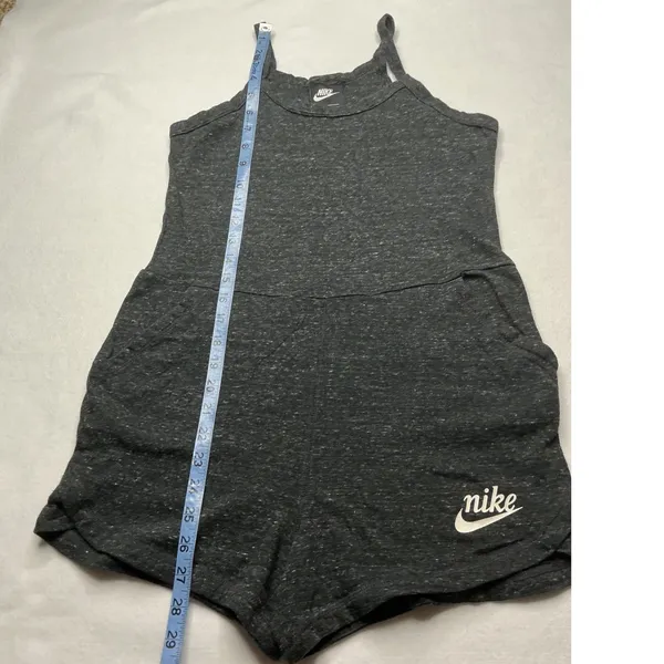 Nike Sportswear Gym Vintage Romper Dark Grey Heather‎ Small CJ1694-010 - Image 5