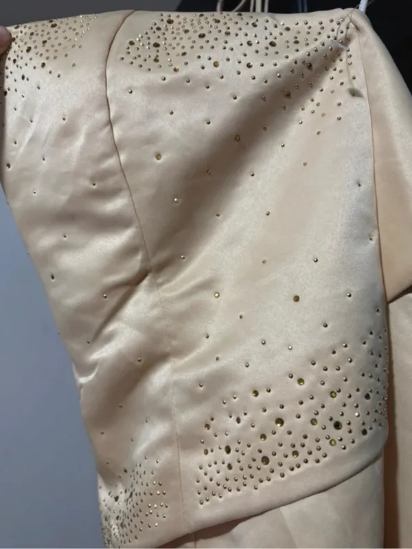 Strapless Gold Evening Gown Size 18W - Image 5