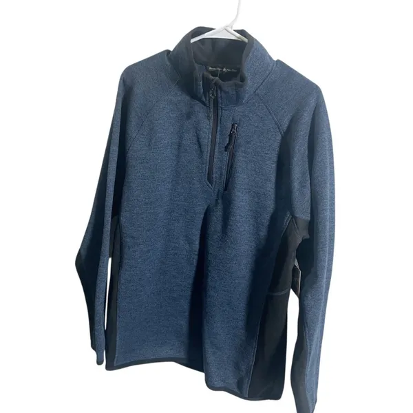 Beverly Hills Polo Club Mens Navy Half-Zip‎ Pullover Sweatshirt Size M - Image 2