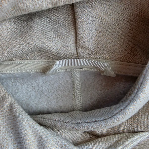 Lululemon Loungeful Cropped‎ Hoodie Spark Sweatshirt Size 6 Beige Shimmer Gold - Image 4