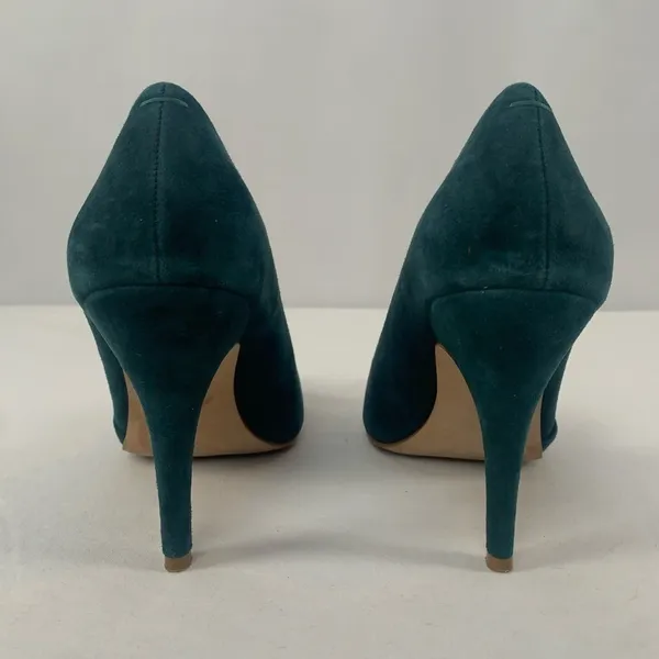 Madewell The Mira Suede‎ Point Toe Heels in Green Size 6 - Image 7