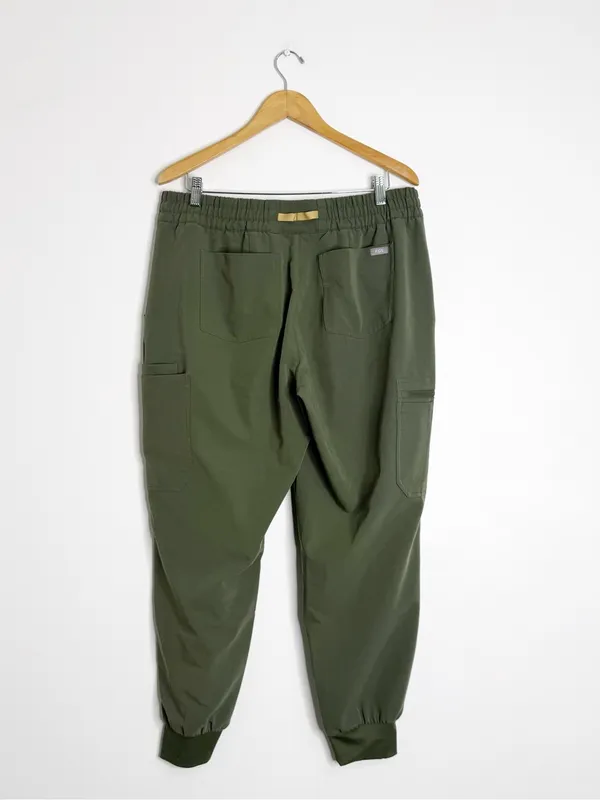 FIGS Uman Jogger Scrub Pants Women’s XL Petite Moss Green Technical Collection - Image 4