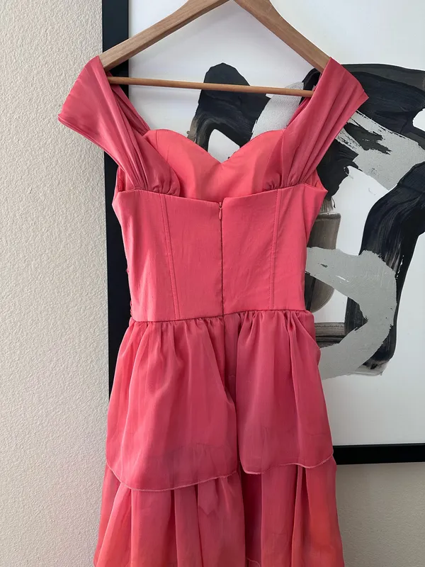 Vintage corset pink ruffle dress Barbie - Image 5