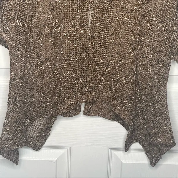 Ultimate Crochet Knit Sweater Top Size S Brown Artsy Natural Earthy - Image 12