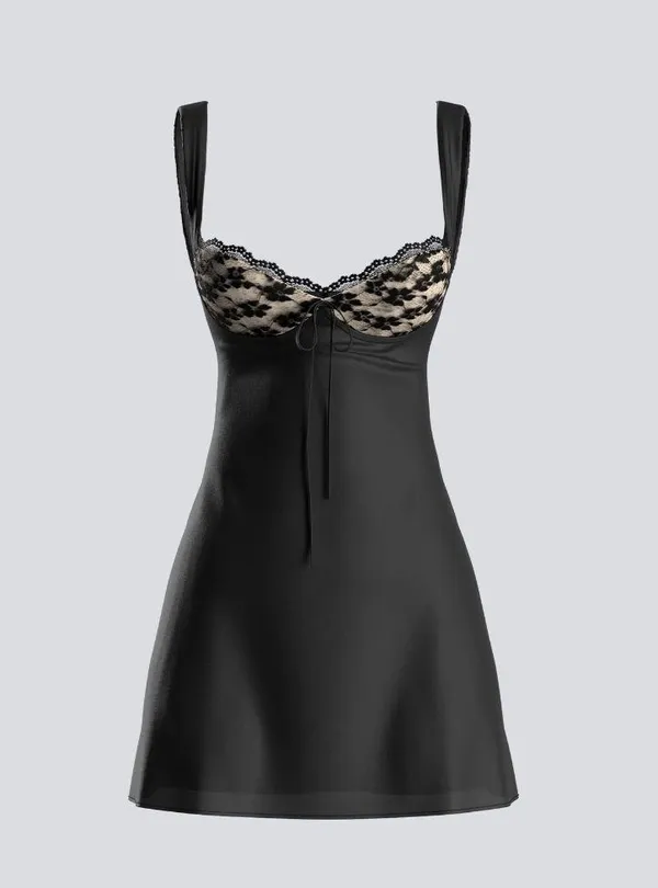 Finesse Black Mini Dress Size M - Image 3