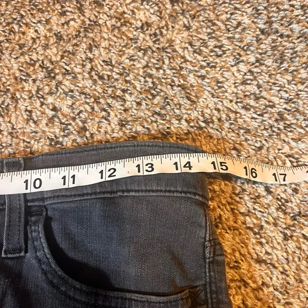 Madewell 9 Inch Mid Rise‎ Skinny Jeans Women's Size 28 Black Frayed Hem - Image 4