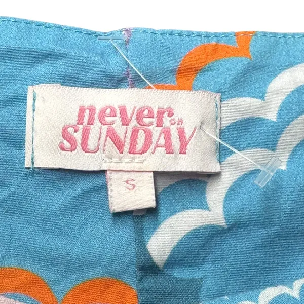 Never on Sunday Midi Sundress Blue Purple Orange Small - Image 6