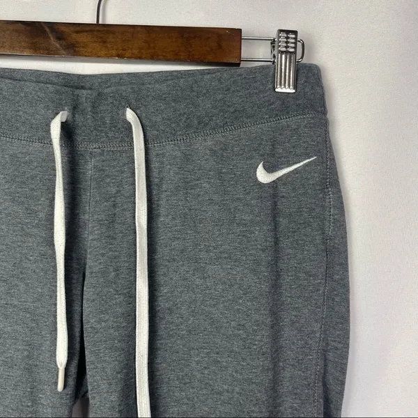 Nike Dark Gray Cropped Athletic Joggers S‎ - Image 3