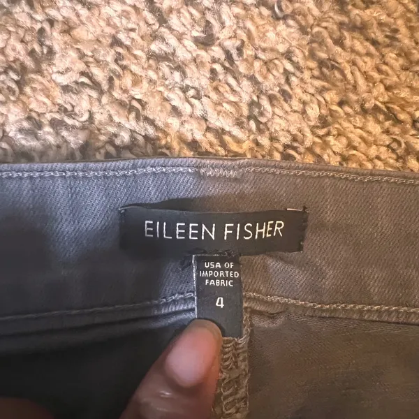 Eileen Fisher Slim‎ Fit Pants Stretch Casual Everyday Trousers Size 4 - Image 2