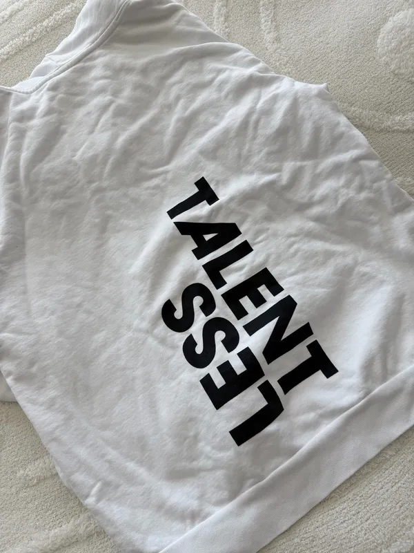 Talentless White Hoodie - Image 7