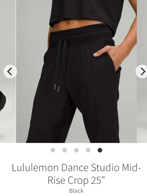 Lululemon Dance studio mid rise crop 25” black 10 - Image 3