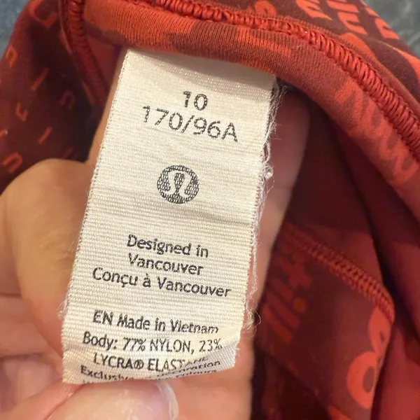 LULULEMON Power Pivot Everlux Tank Top in Lululemon Logo‎ Ombre Red size 10 - Image 7