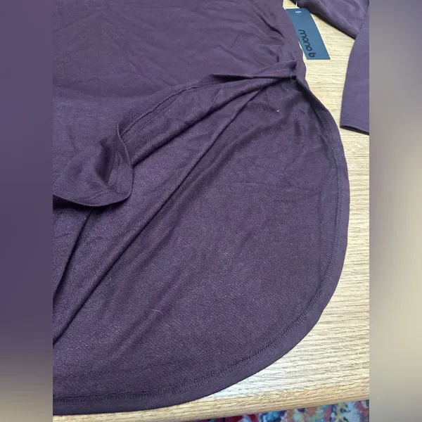 Mono B NWT Side Slit Tee dark purple size 1X - Image 7