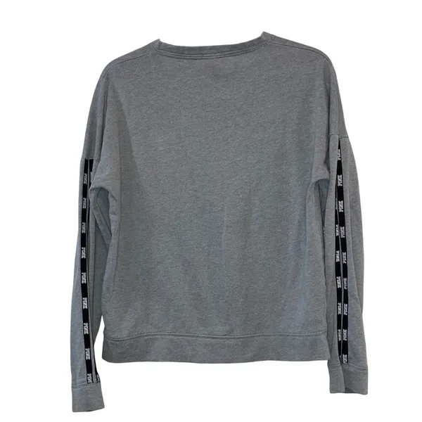 Victoria's‎ Secret PINK Sweatshirt XS Gray Logo Crewneck Pullover Lounge - Image 2