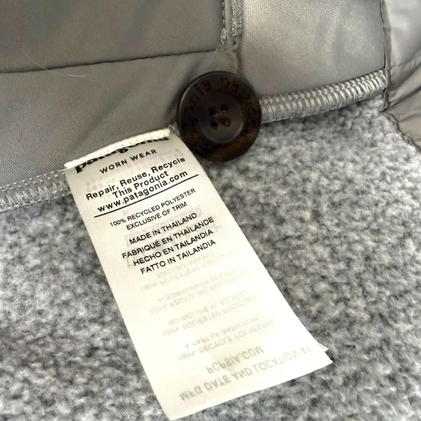 Patagonia Gray Hooded Button Front Better Sweater Fleece Jacket Sweater Size XS - Image 5