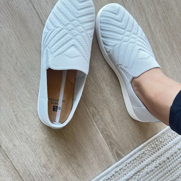 White Mountain Light Blue Slip-On Sneakers - Image 4