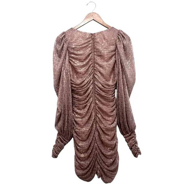 For Love And Lemons Champagne Pink La Villette Long Sleeve Mini Dress Size S - Image 6