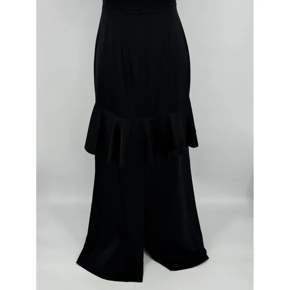 Lovers‎ + Friends Maxi Gown Dress Small Black Ruffle Strapless Formal Pencil - Image 7