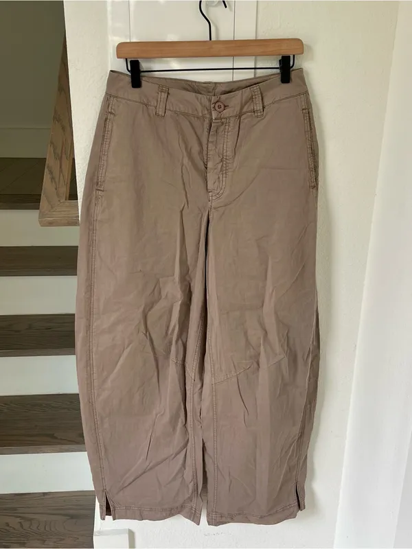 Free People We The Free Stand Up Barrel Chino Pants in Dusted Cocoa Brown NWT - Image 4