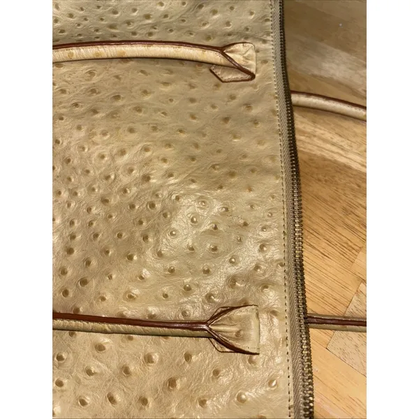 HOBO The Original Champagne Tan Ostrich Leather Shoulder Bag - Image 13