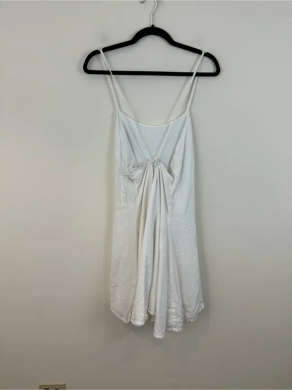 A New Day White Linen Blend A-Line Strappy Mini Dress Size Large Women's - Image 7