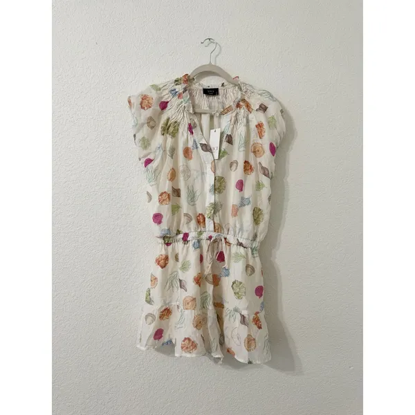 VICI Exclusive Seashell Print Tiered Mini Dress NWT Large Coastal Beach - Image 2