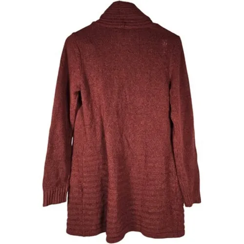 Fortune + Ivy Womens‎ Rust Red Shawl Collar Open Front Button Detail Cardigan M - Image 2