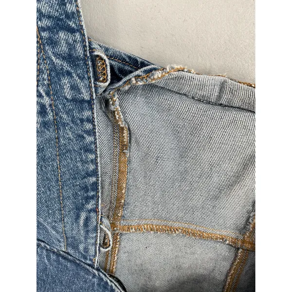 Zara Womens Denim Mini Dress Open Back Blue Jean Bodycon Size Extra Small - Image 5