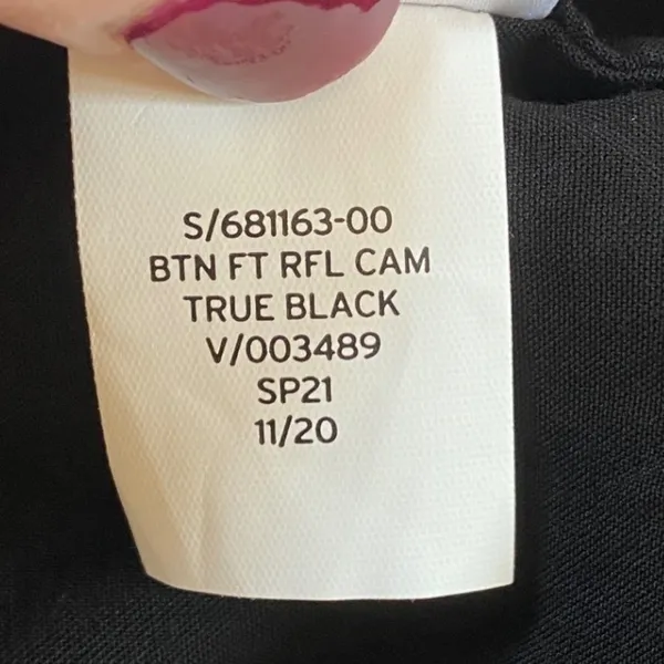 Gap Button Front Ruffle Cami True Black‎ Sleeveless Midi Dress No Belt - S NWT - Image 14