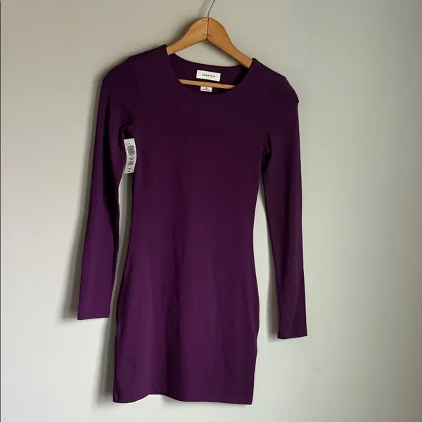 Aritzia NEW Babaton Contour long sleeve bodycon dress in Dewberry Purple XS - Image 2