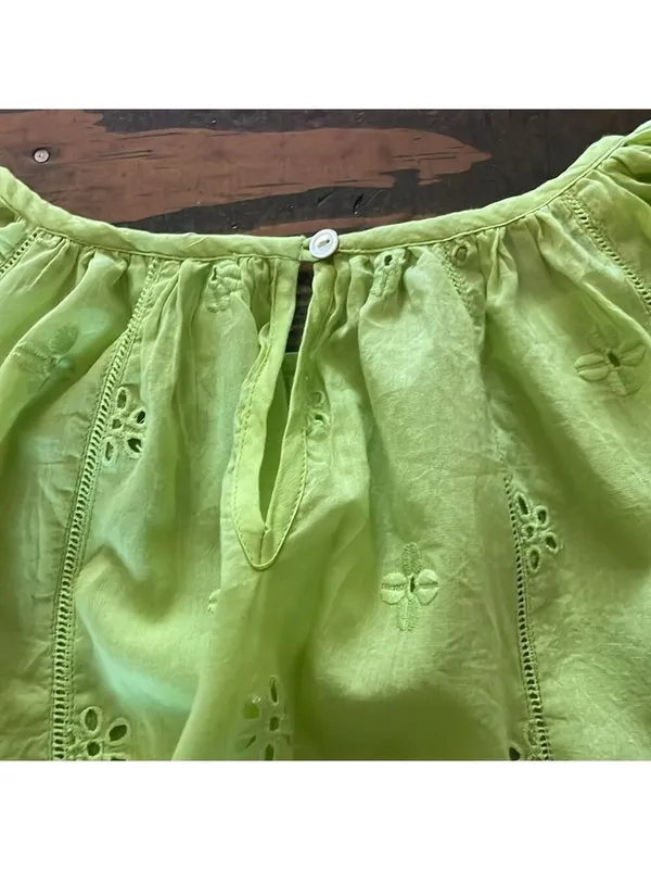 Velvet By Graham & Spencer Top In Yellow size M - Image 7