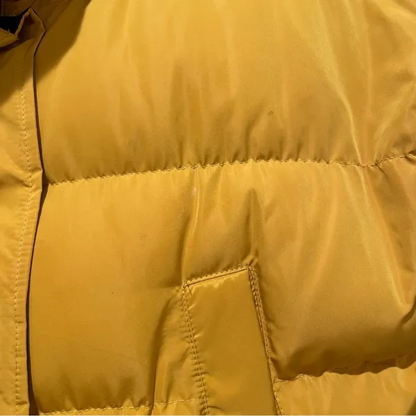 Kendall Kylie Puffer Jacket Mustard Yellow Women Size Medium Large - Image 11