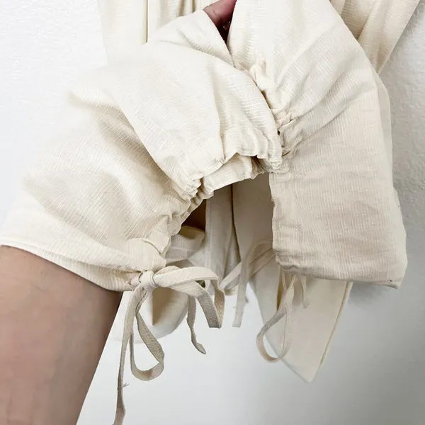 [Urban Outfitters] Cream Linen Blend Open Back Sleeveless Palmer Jumpsuit Sz XS - Image 12
